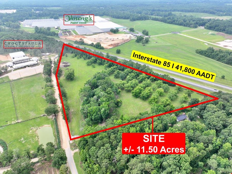 High-Exposure Land Parcel with +/- 1,340 Ft Frontage – Auburn, AL