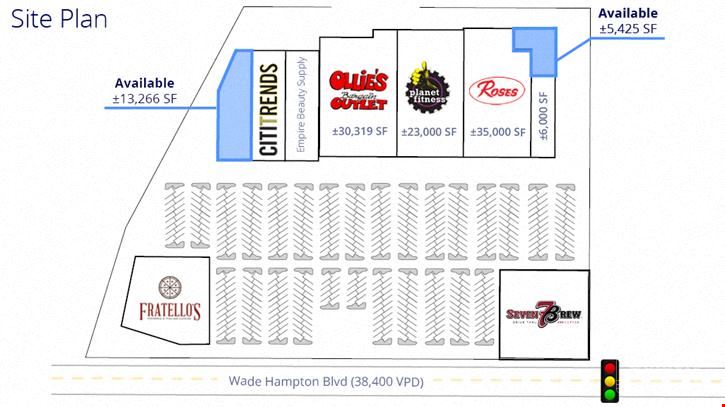 Retail Availabilities on Wade Hampton Boulevard