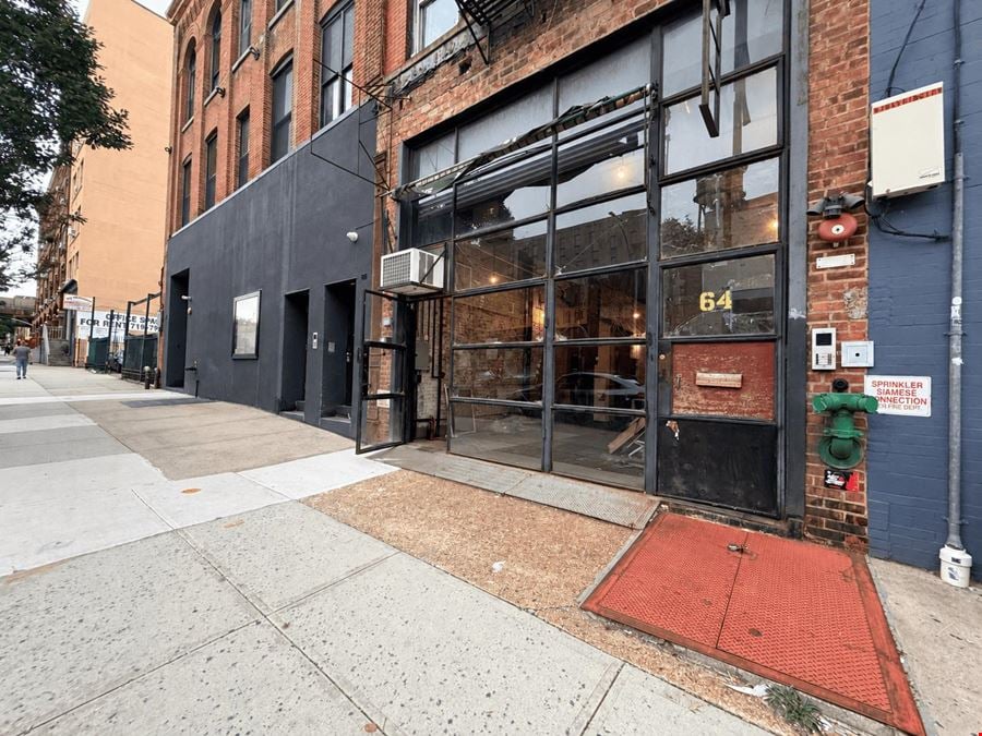 900 SF | 64 Washington Avenue | Clinton Hill Ground-Floor Retail/Office Space With 16 FT Ceilings for Lease
