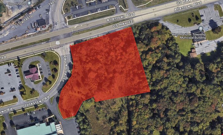 Preview of VacantLand space for Rent at SE Corner of Route 22 and Jonestown Rd