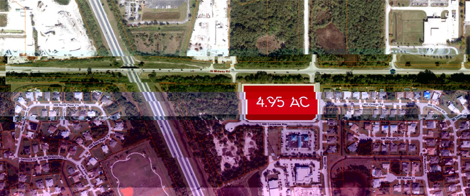 Prime 5 Acre Commercial site on Midway Rd