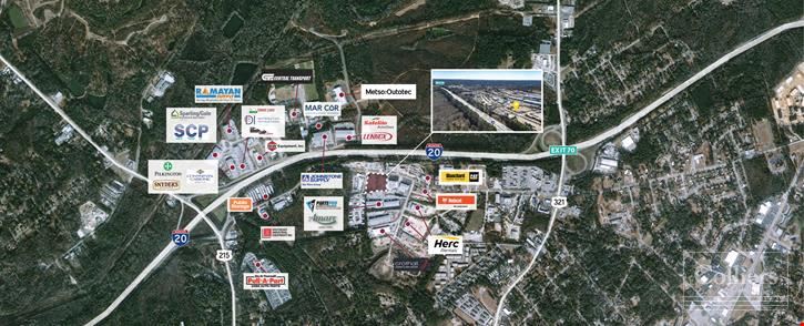 ±10 Acres of Industrial Outdoor Storage | Located just off I-20