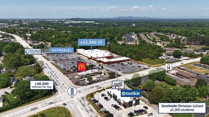 ±42,800 SF Anchor Suite Available | Rare Opportunity on Woodruff Road’s Busiest Intersection
