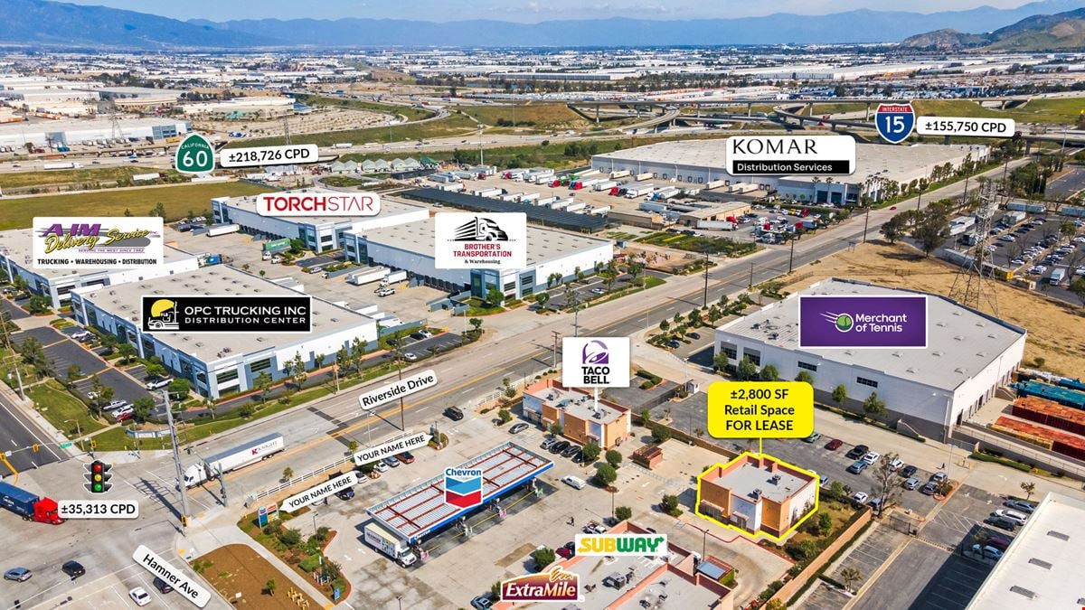 Free standing building available for lease in Eastvale.