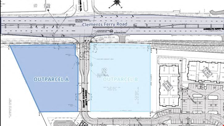 Two ±1.45 Acre Outparcels Available on Clements Ferry Road