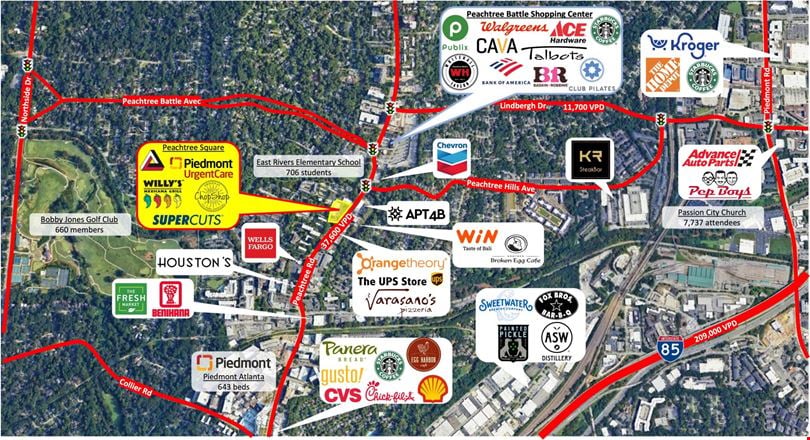 Preview of Retail space for Rent at 2274-2298 Peachtree Rd NW
