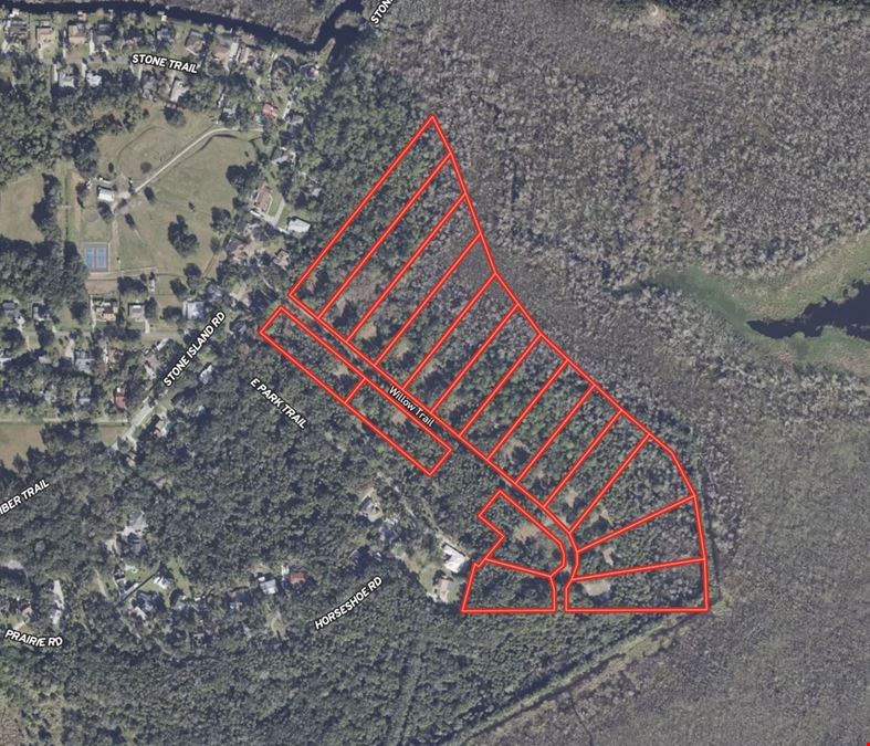 16 Build-Ready Estate Lots in Stone Island/Willow Creek — ±182 Acres Assemblage (Volusia County)
