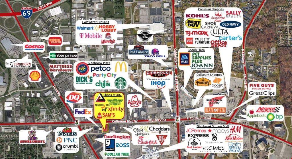 Shops at 407