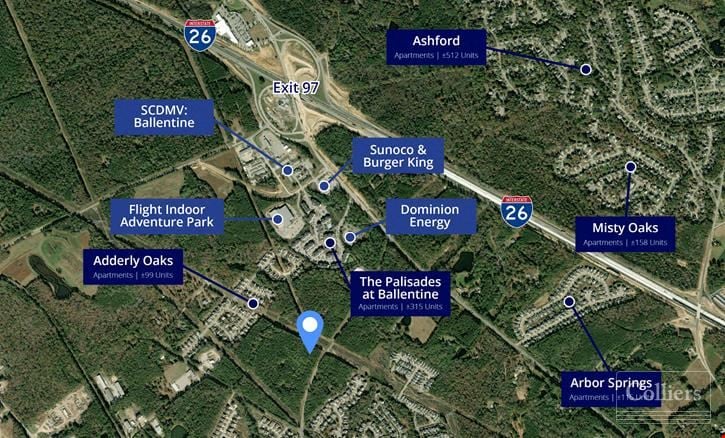 ±4-Acre Development Opportunity Located near Peak Exit Interchange on I-26 | Irmo, SC