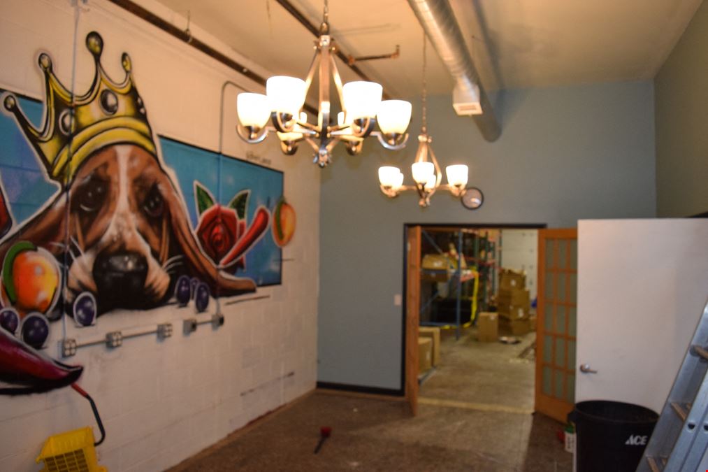 1,500 SF free-standing office/warehouse with small yard.