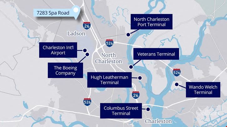 Industrial Facility Located Minutes from I-26 with Fenced Laydown Yard