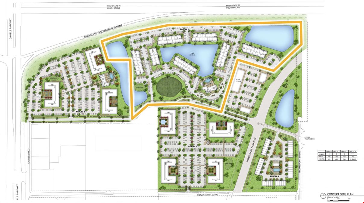 DANIELS & I -75 INTERCHANGE - Multifamily Parcel