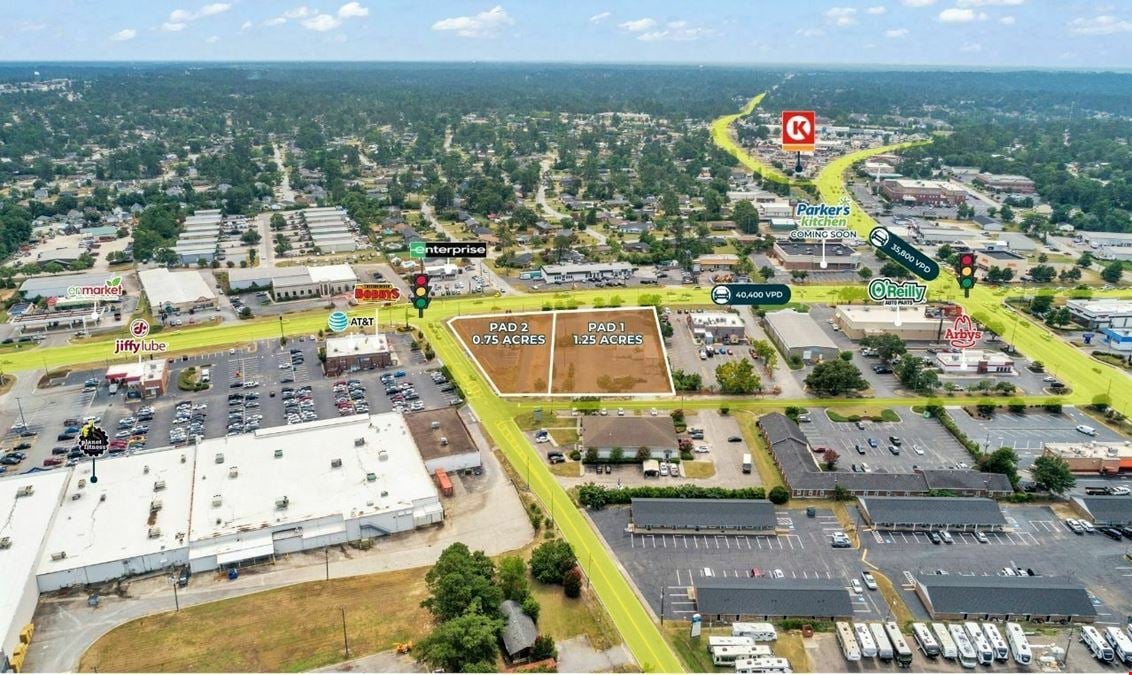 2 Prime Retail Pads | Signalized Corner | 40K VPD