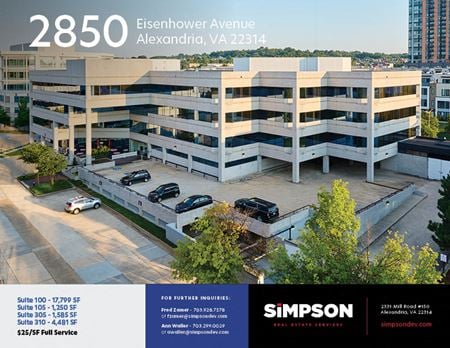 Preview of Office space for Rent at 2850 Eisenhower Avenue