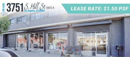 Preview of Industrial space for Rent at 3751 S Hill St Unit H