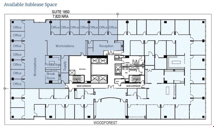 For Sublease 7,820 RSF - Top Floor