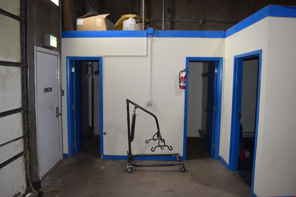 2,000 SF warehouse with dock high loading (drive in access potential)