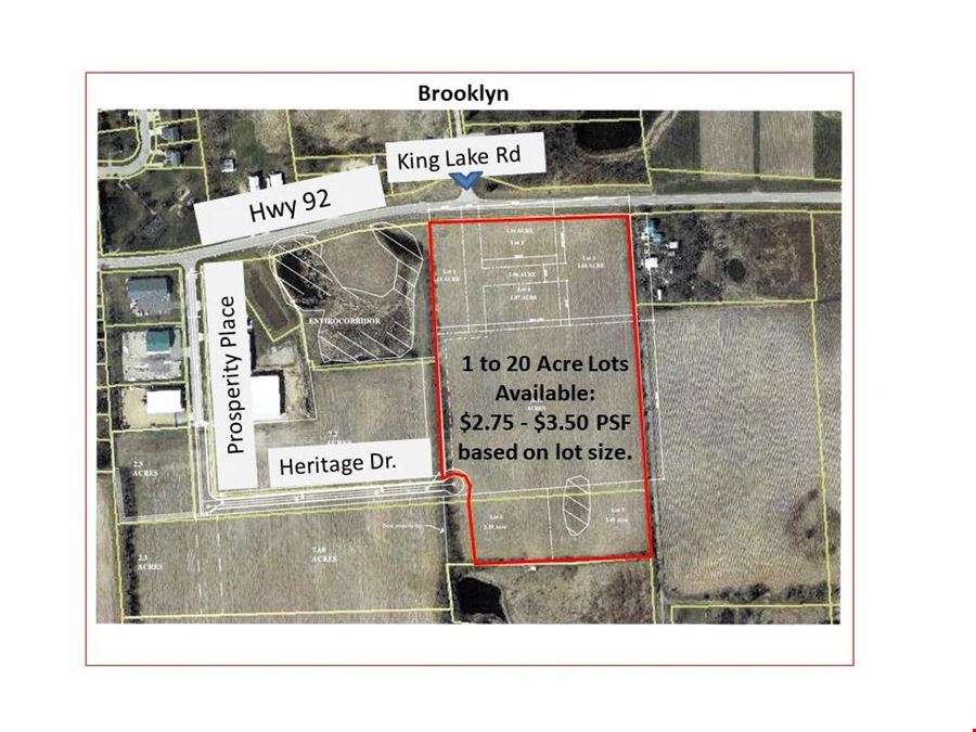 1 acre site - Land for development Hwy 92 Brooklyn