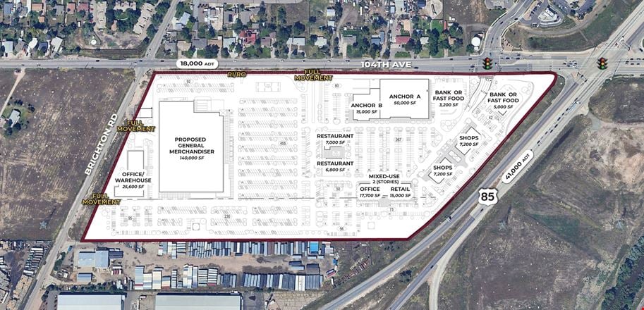 Preview of Retail space for Rent at 104th Ave & Hwy 85
