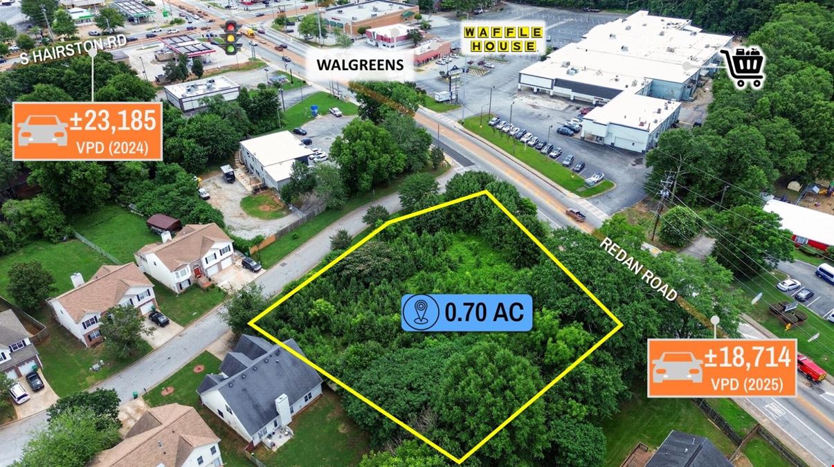 $1 Auction – 0.70 AC Hard Corner Parcel | 18K VPD | Atlanta MSA