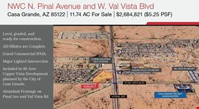 NWC N Pinal Avenue and W Val Vista Blvd