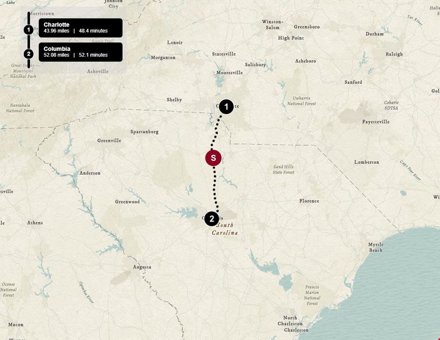Massive Interstate I-77 Corridor 195-Acre Confluence of Deliverables Site