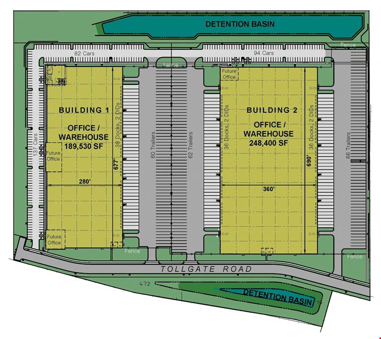 189,530 SF | 248,400 SF | 437,930 SF (Divisible to 40,000 SF) 1100-1120 Tollgate Road, Elgin, IL