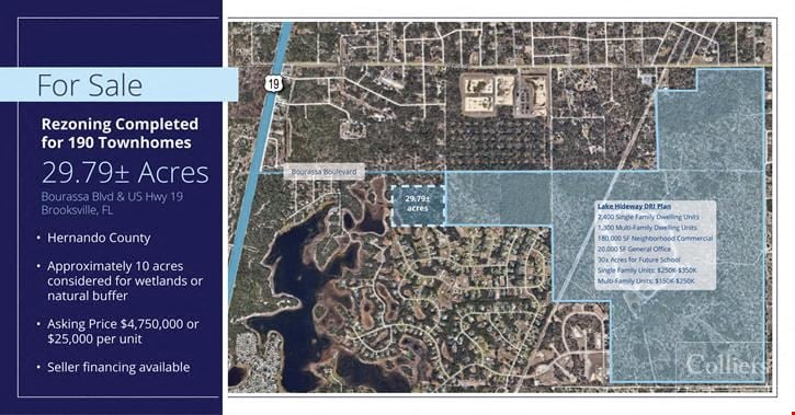 UNDER CONTRACT! 29.79± Acres Development Opportunity | Rezoning Completed for 190 Townhomes