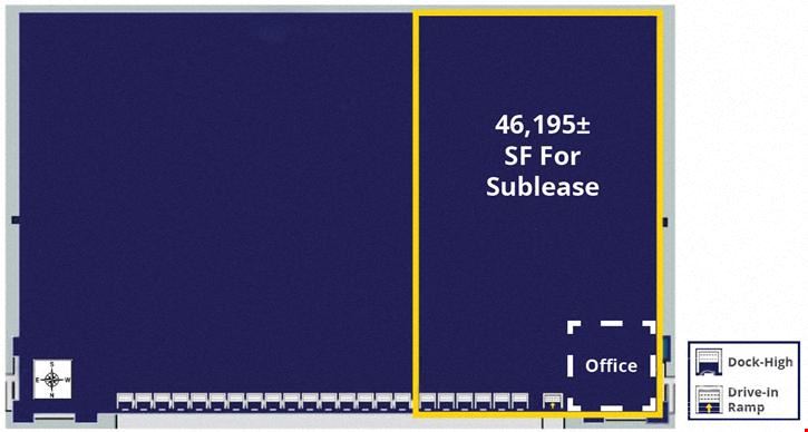For Sublease: 46,195± SF Warehouse