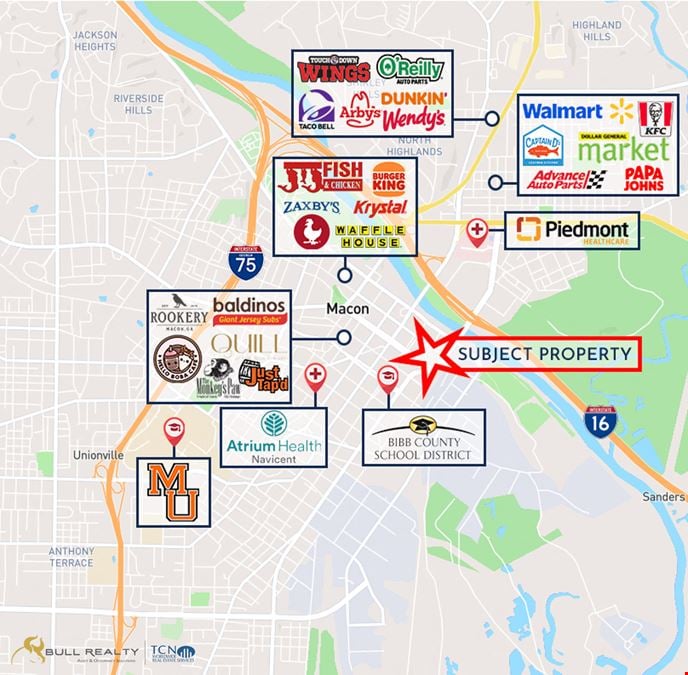 Single Tenant Net Leased - 8.5% Cap Rate | Downtown - Macon, GA