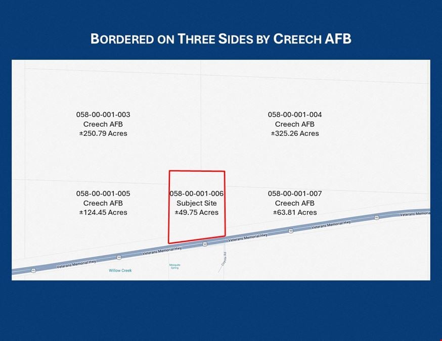 ±49.75 Acres - Bordered by Creech Air Force Base