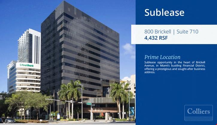 Brickell Avenue office sublease