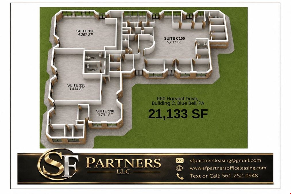 3791 SF Suite 130 Professional and Medical Office Space for Lease