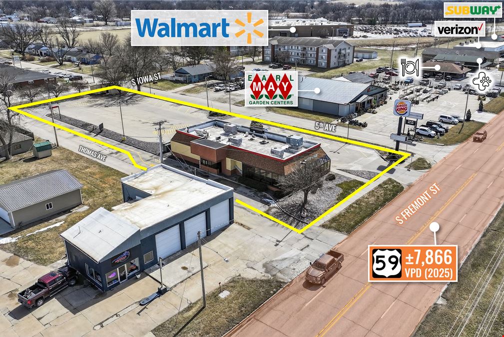 REIT Sale | Former Burger King | Shenandoah, IA | Grocery Shadow Anchored