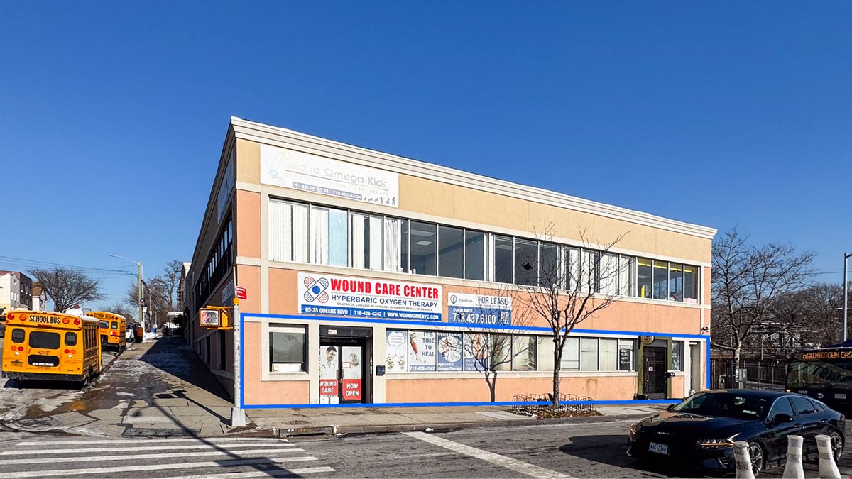 1,600 - 4,100 SF | 65-35 Queens Boulevard | Prime Retail + Turnkey Medical Office Space Available