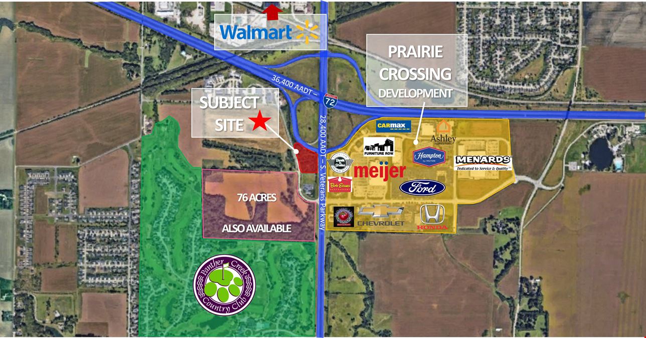 Veterans Pkwy/I72 Frontage Commercial Development Land