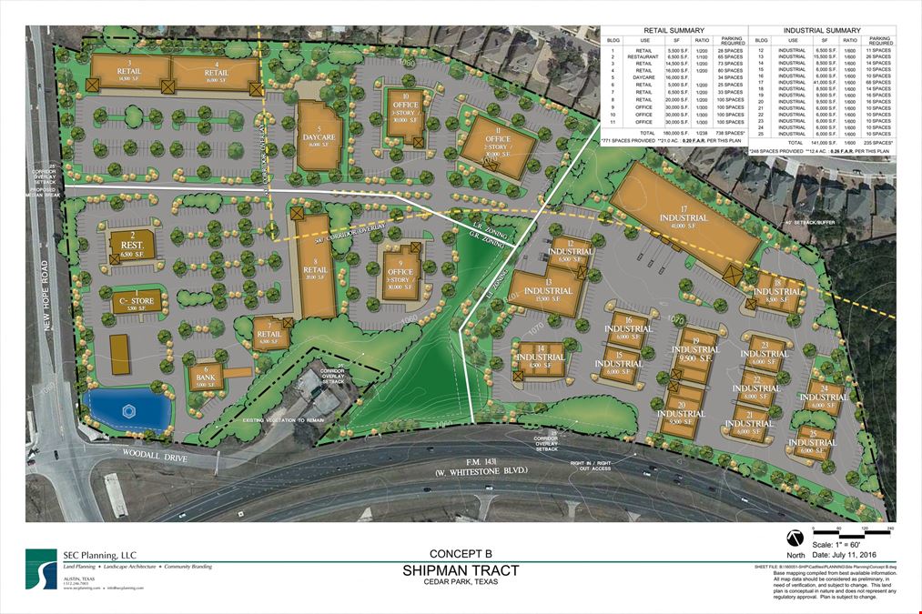+/- 34 Acres Mixed Use Site Adjacent to High Traffic Lit Intersection | Cedar Park, TX