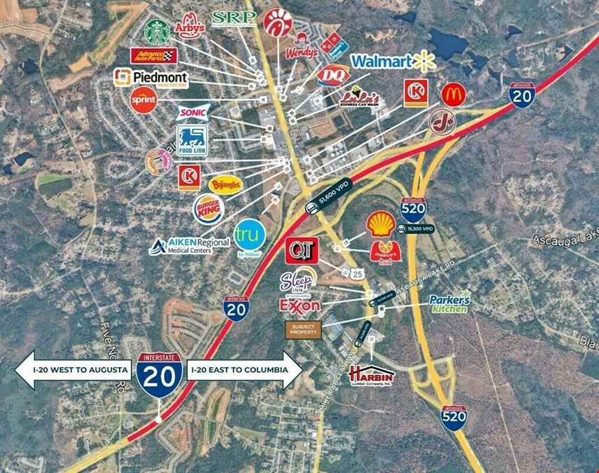 North Augusta | Exit 5 Retail | 34K VPD | 0.6 Miles to I-20