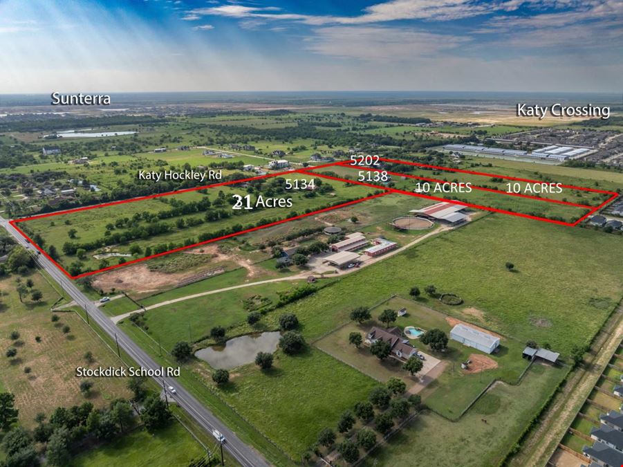 5-41 Acres: 5134 Katy Hockley Rd & Stockdick School Rd, Katy, TX 77493