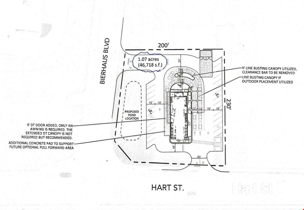 Bierhaus Blvd. & Hart St. lot