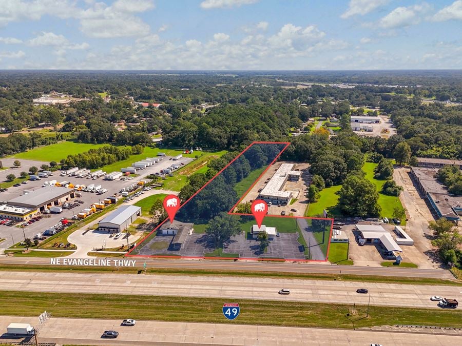 Two Commercial Buildings with Surplus Land on I-49