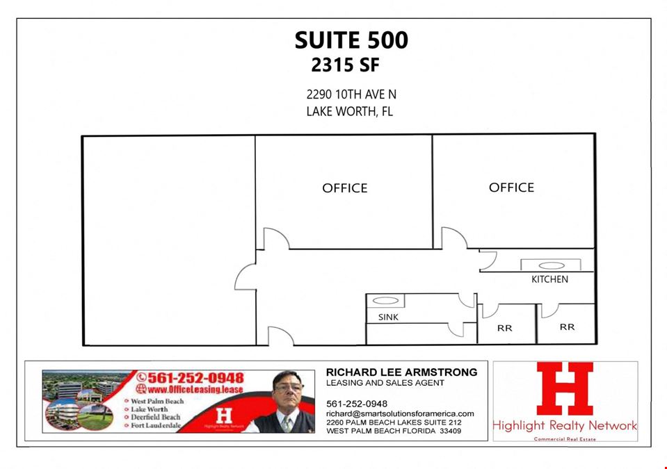 2315 SF Suite 500 Professional Office Space