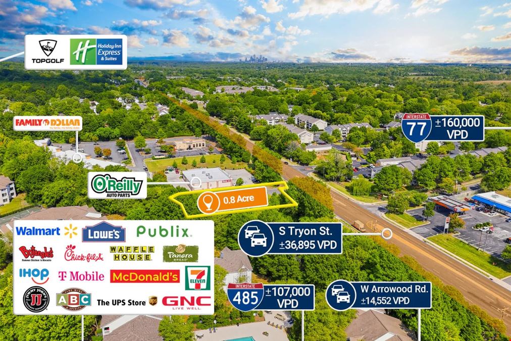 $1 Auction - 0.8 Acre Charlotte Parcel | 36K VPD