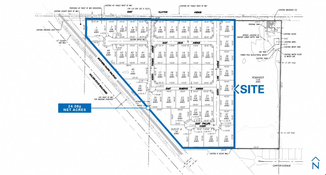 24.08± Net Acres of Fully Entitled Land