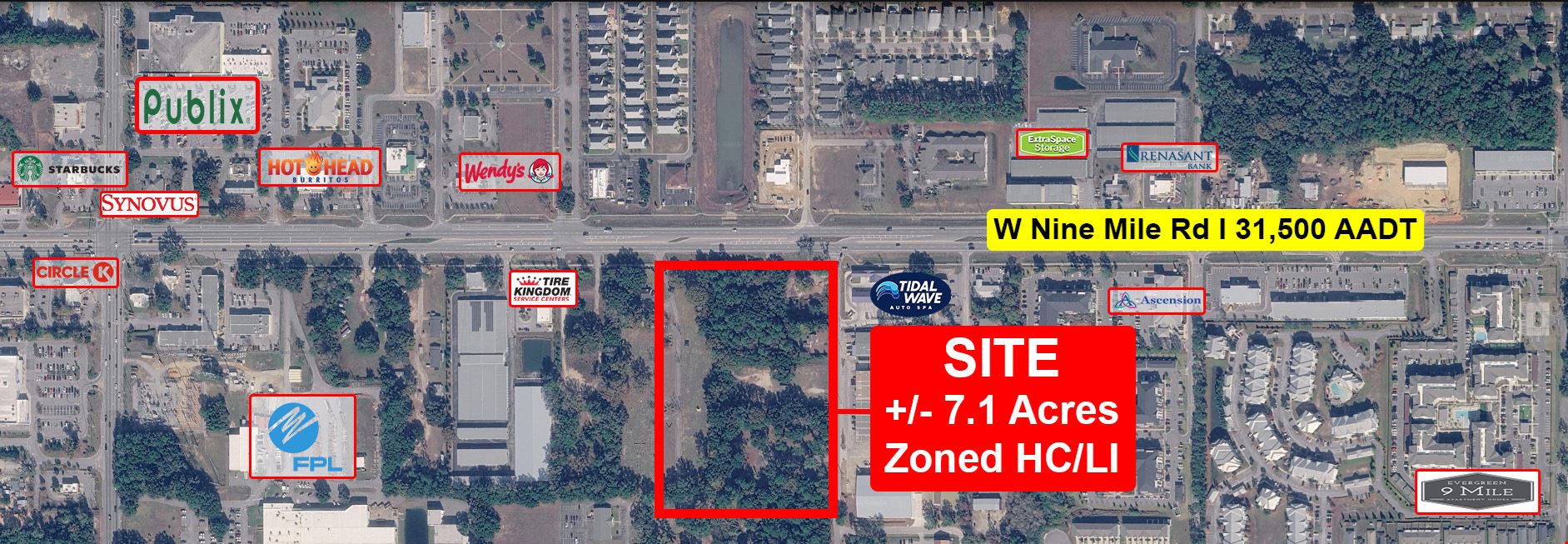 Prime Commercial Corner | 7 Acres on W Nine Mile Rd