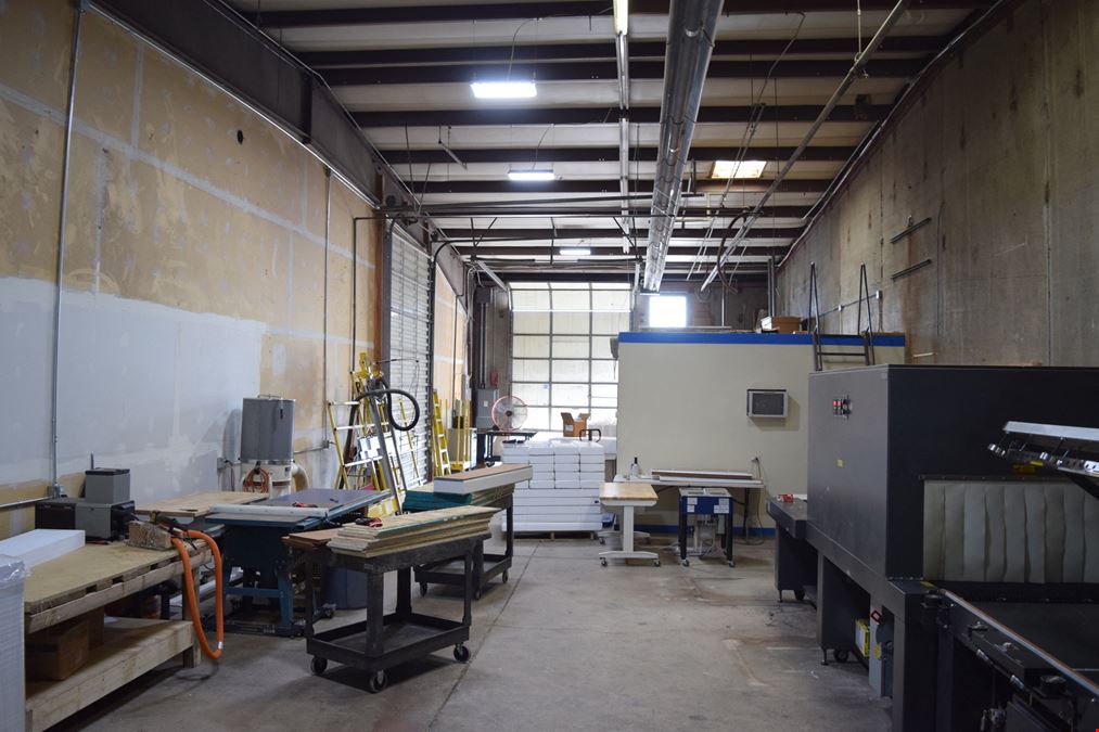 2,000 SF warehouse with dock high loading (drive in access potential)