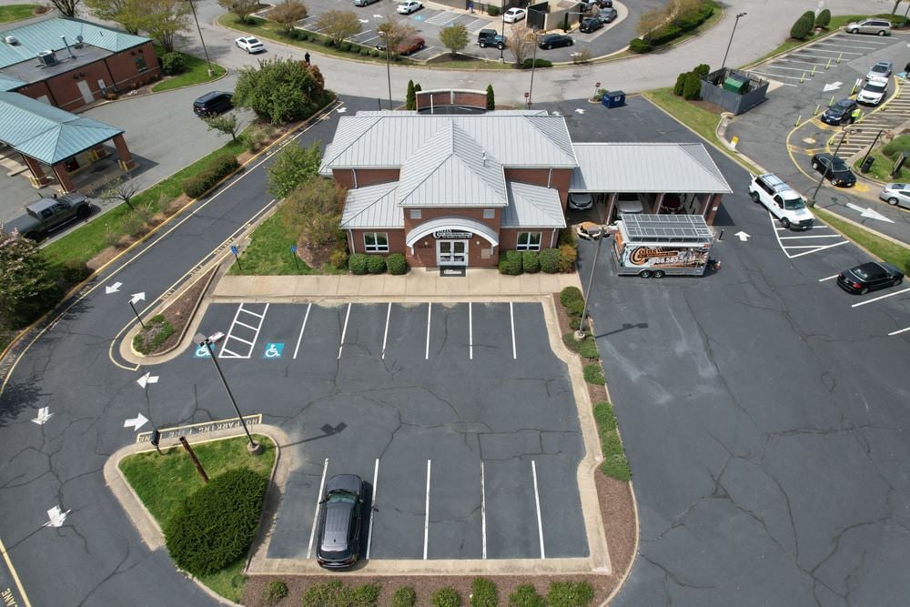 End Cap w/ Drive Thru at Lighted Corner