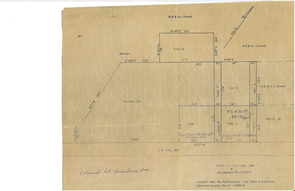 Corner Commercial Parcel In Allendale, SC Market - Price Reduced For Quick Sale