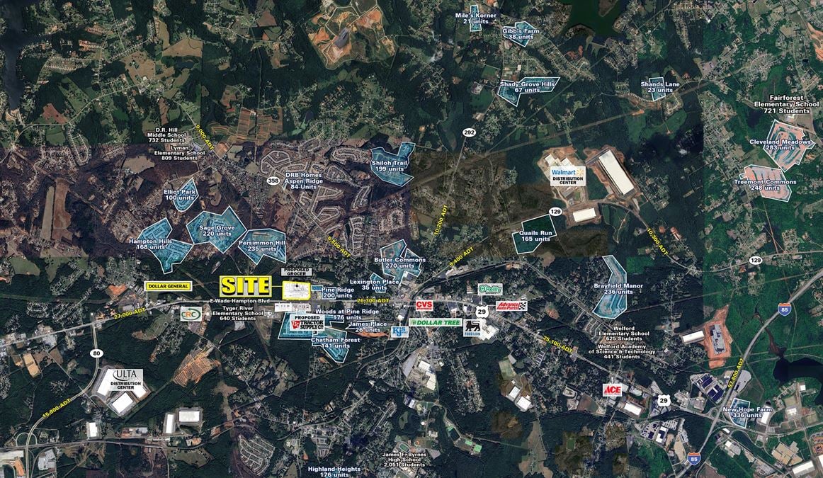  E Wade Hampton Blvd & Pine Ridge Rd