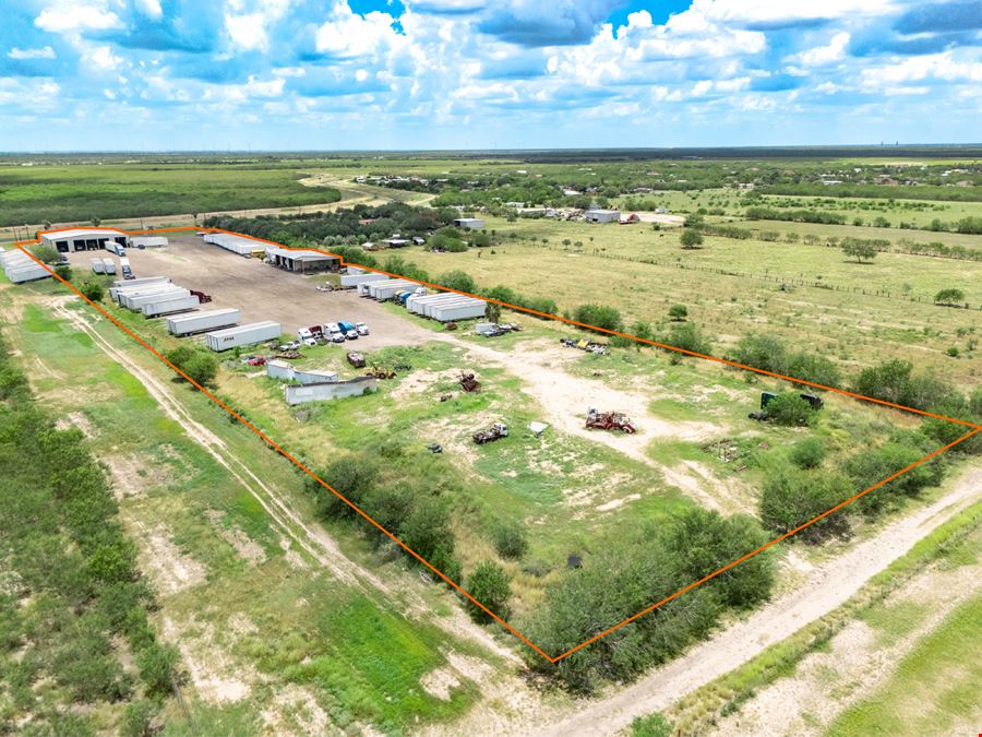 9.17-Acre Fenced Industrial Outdoor Storage (IOS) Yard | Warehouse + Office | 8612 N. Seminary Rd, Edinburg TX